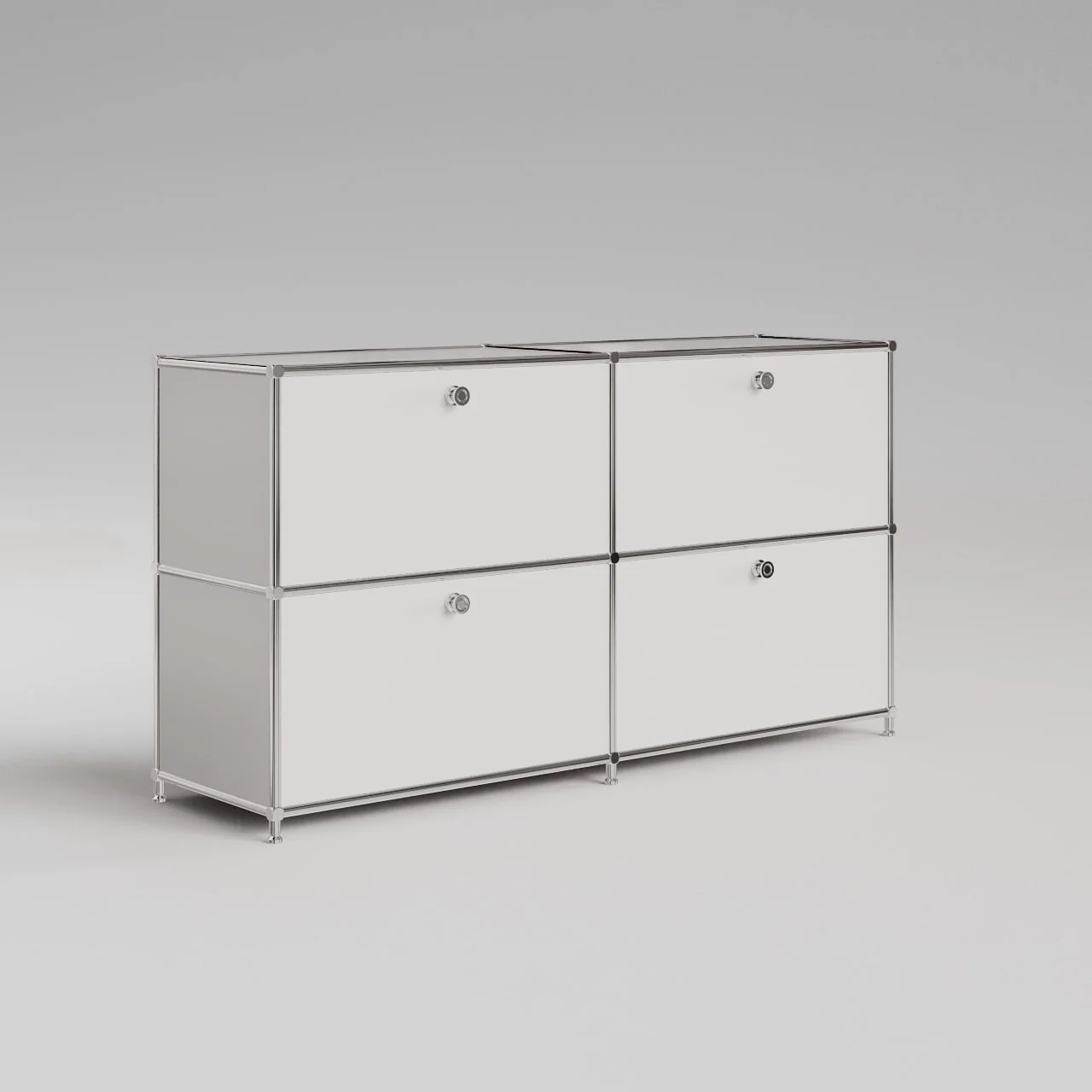 Sideboard in Weiss mit 4 Klappen