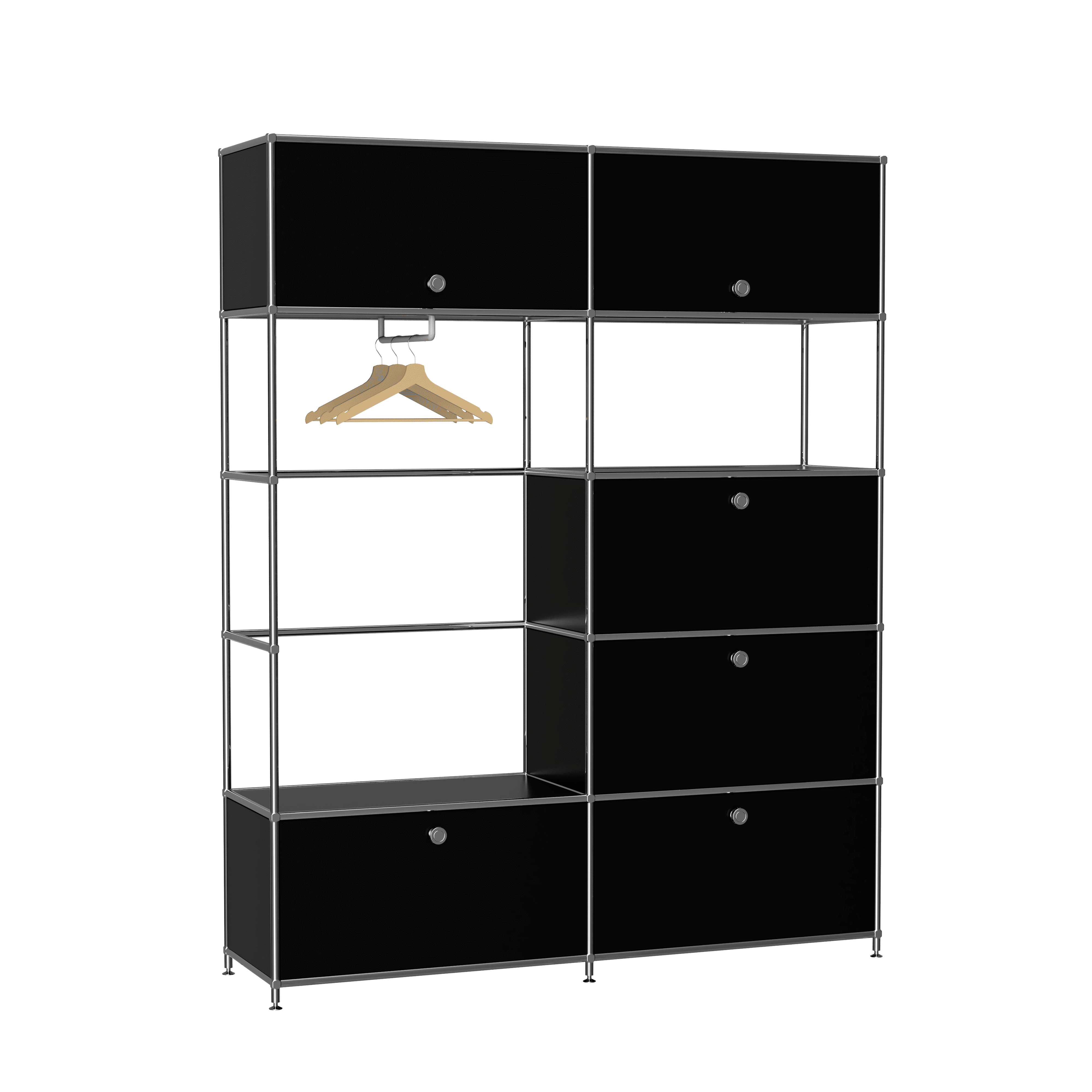 Wardrobe black 152x40x195cm