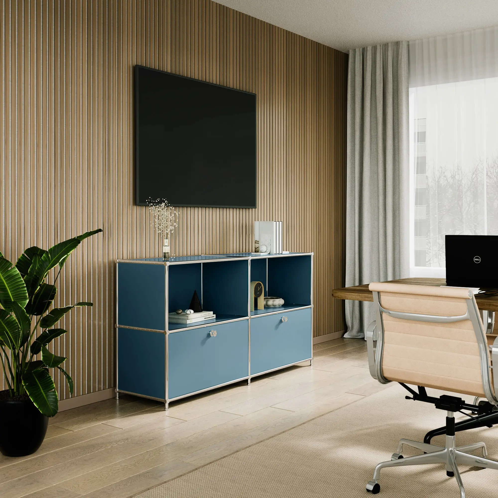 Sideboard in Petrol mit 2 Klappen - Image 2