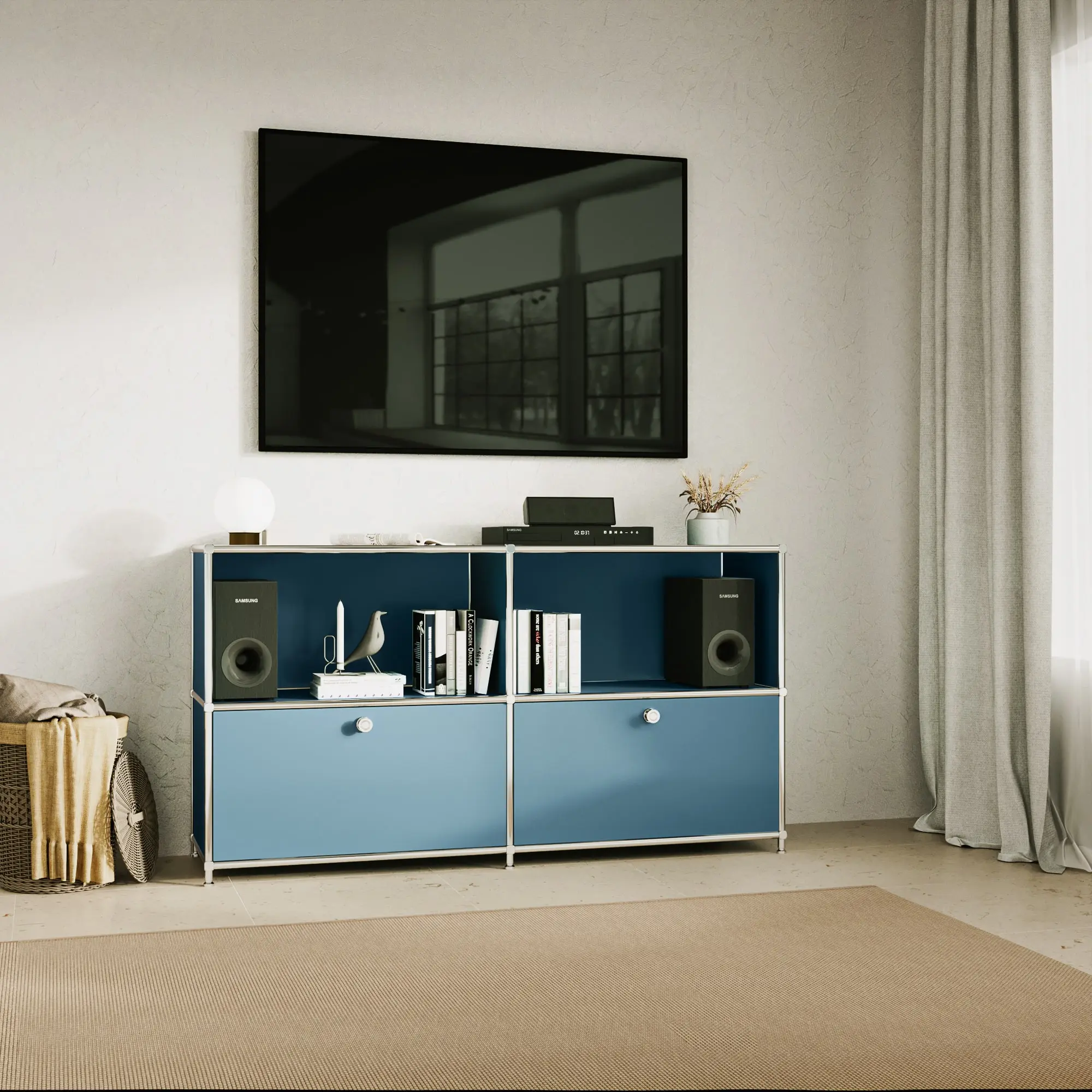 Sideboard in Petrol mit 2 Klappen - Image 5