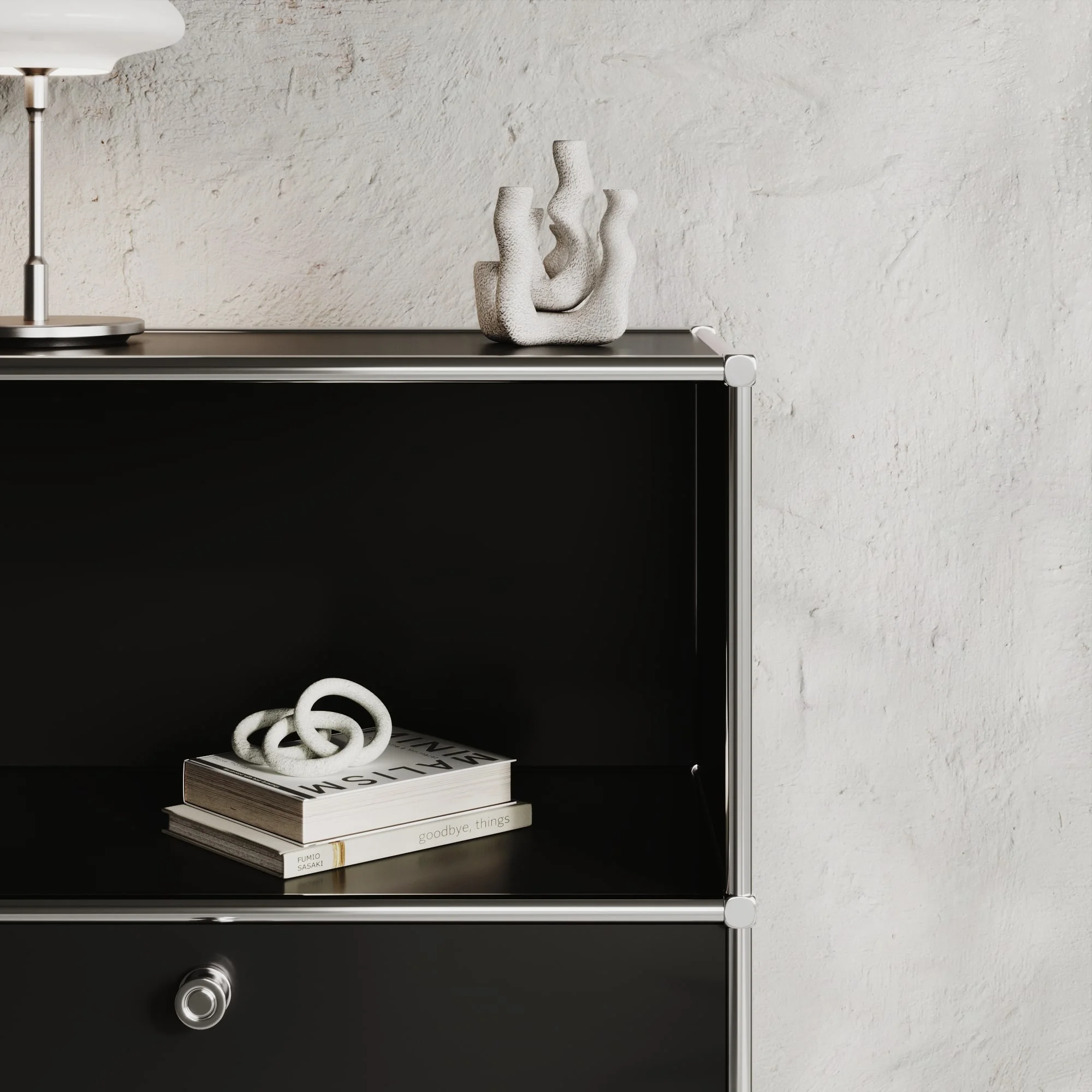 Sideboard in Schwarz mit 2 Schubladen/Klappen - Image 2