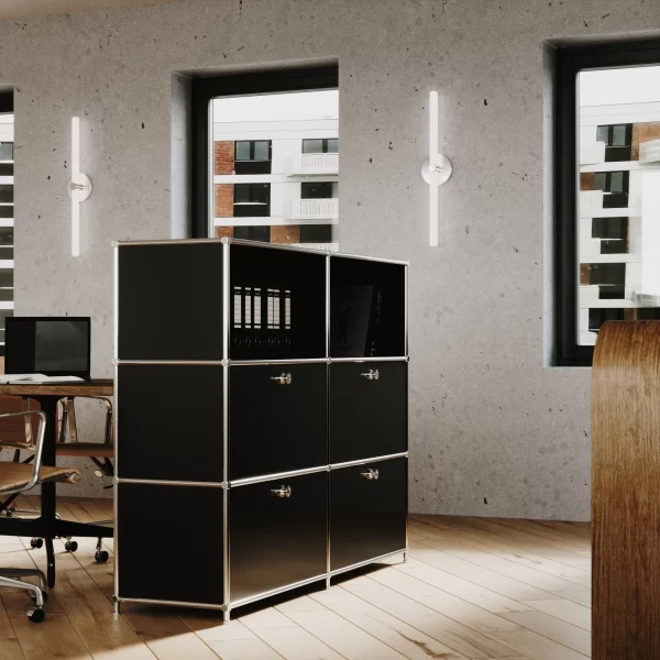 Sideboard in Schwarz mit 2 Schubladen/Klappen - Image 4