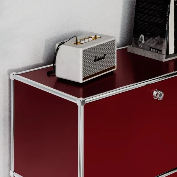 Sideboard in Rot mit 2 Schubladen/Klappen - Image 2