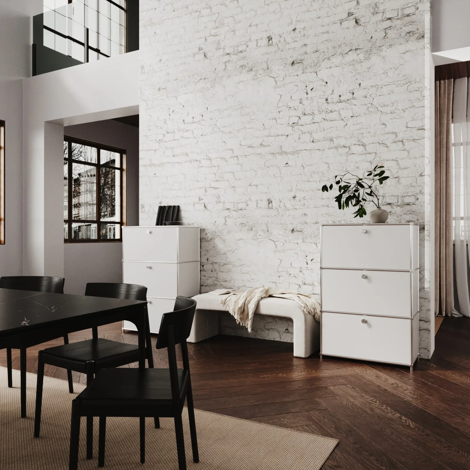 Kommode in Weiss mit 3 Schubladen - Image 3