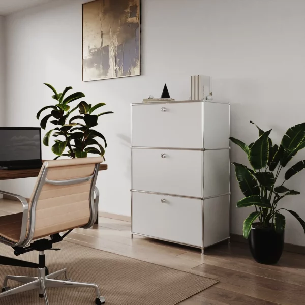 Kommode in Weiss mit 3 Schubladen - Image 2