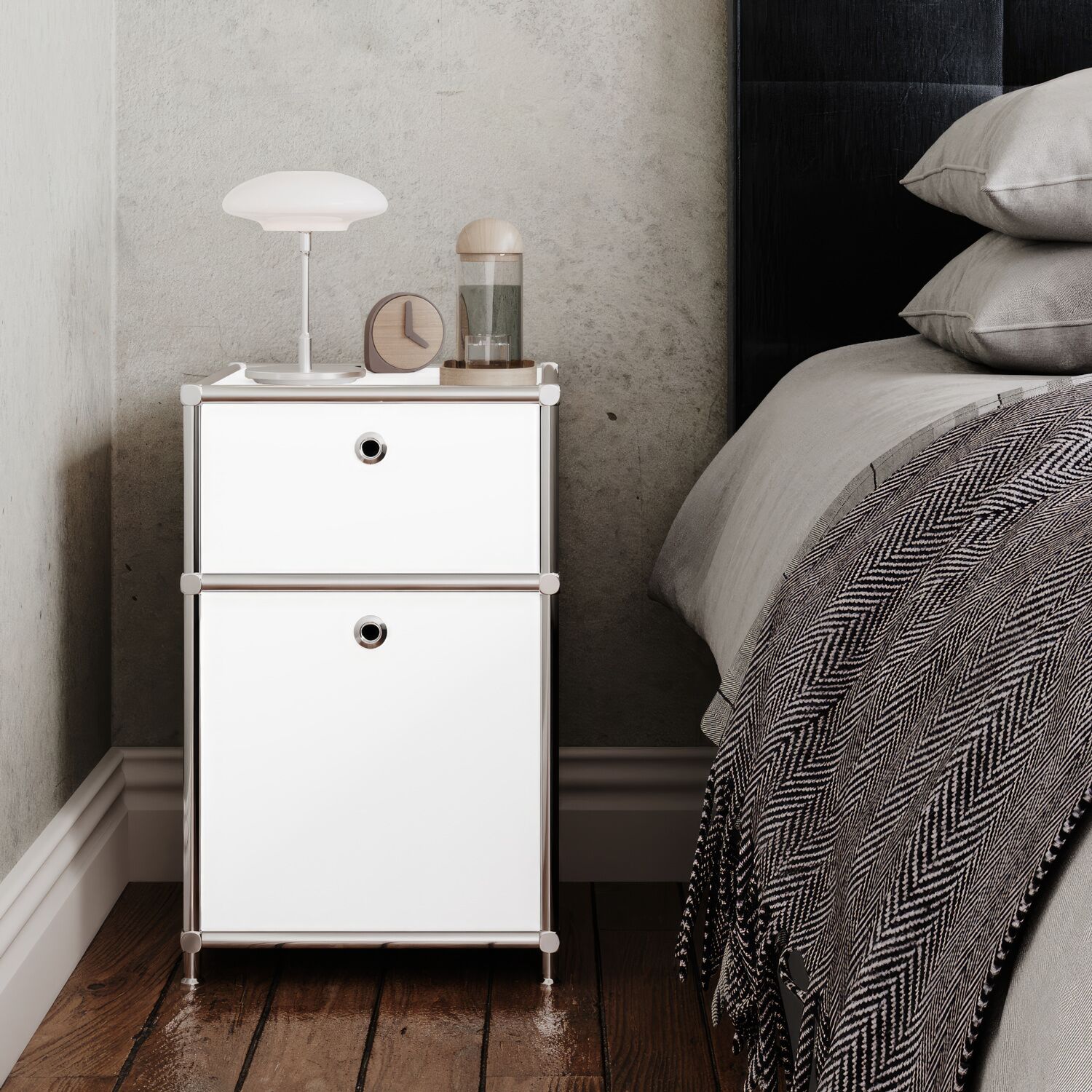 Schreibtischcontainer in Weiss mit 2 Schubladen - Image 2