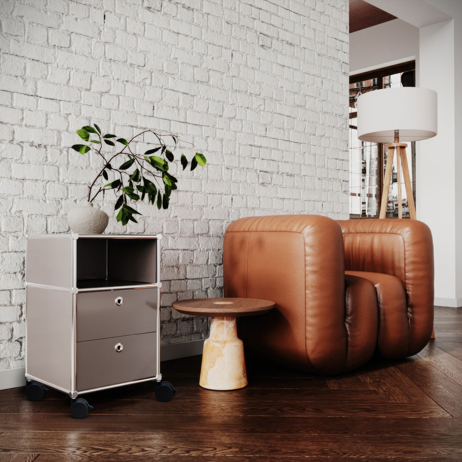 Rollcontainer mit 2 Schubladen und Ablagefach - Image 6