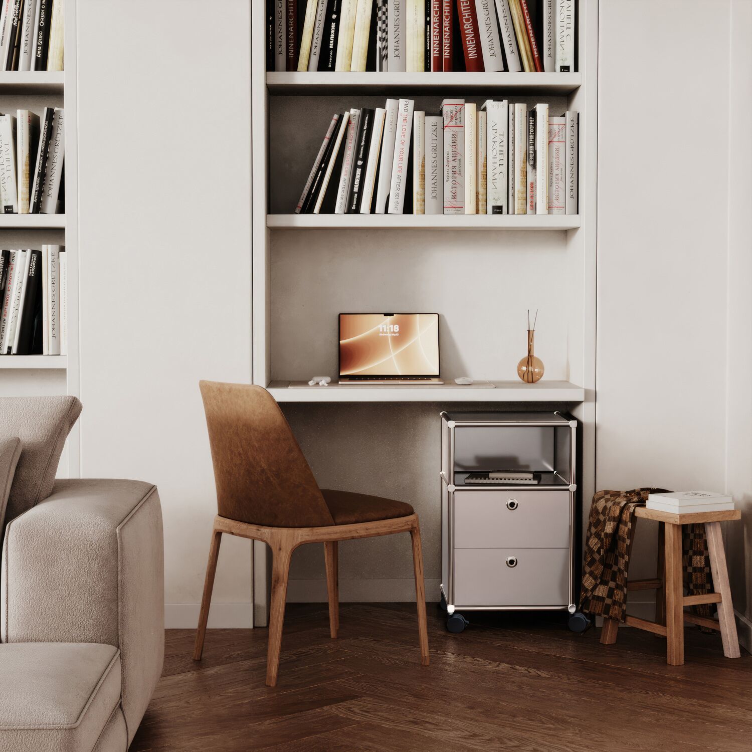 Rollcontainer mit 2 Schubladen und Ablagefach - Image 5