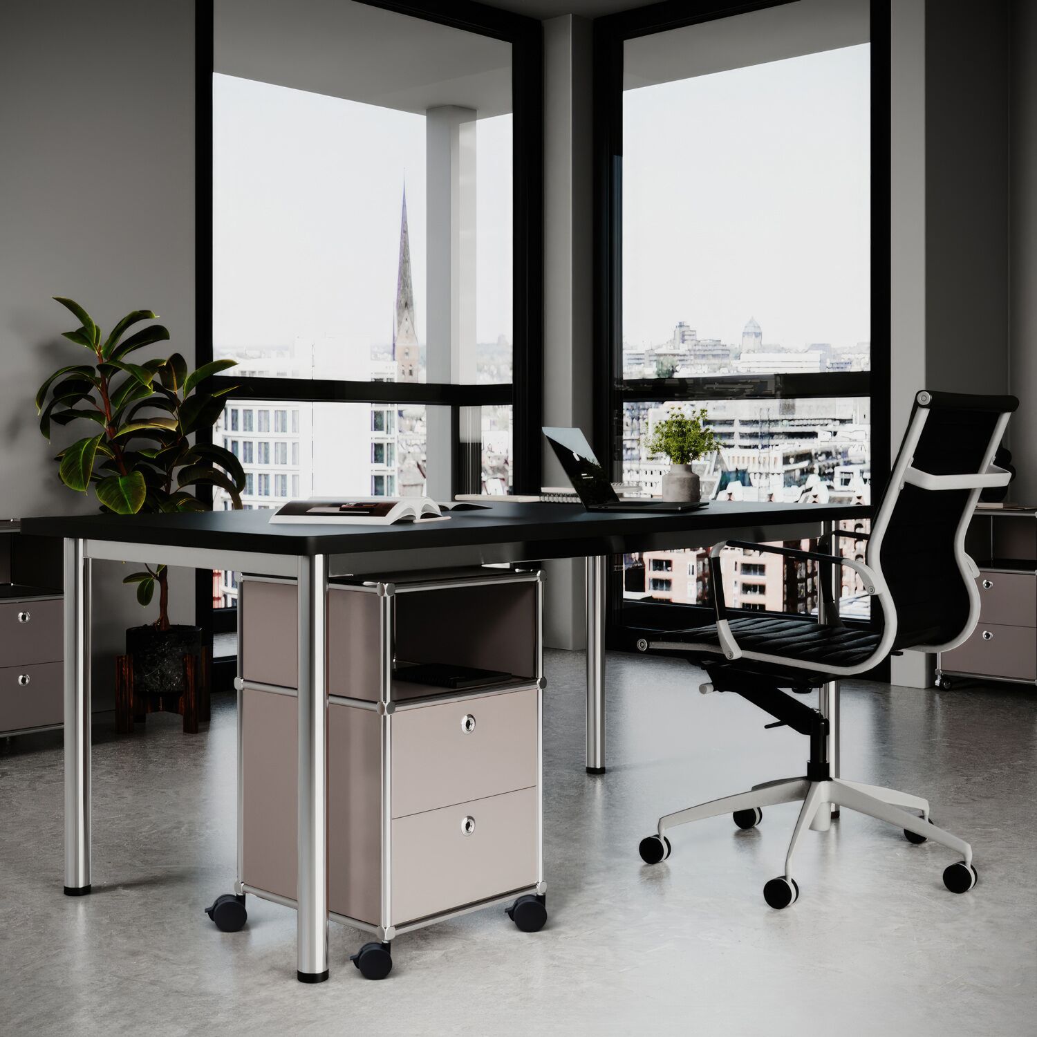 Rollcontainer mit 2 Schubladen und Ablagefach - Image 4