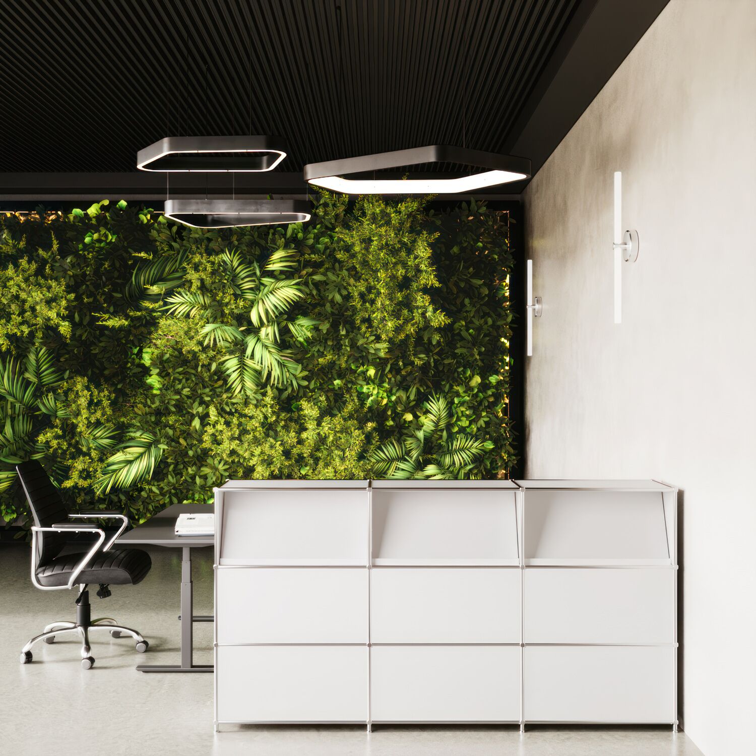 Empfangstheke in Weiss mit 3 Broschürenhaltern - Image 2