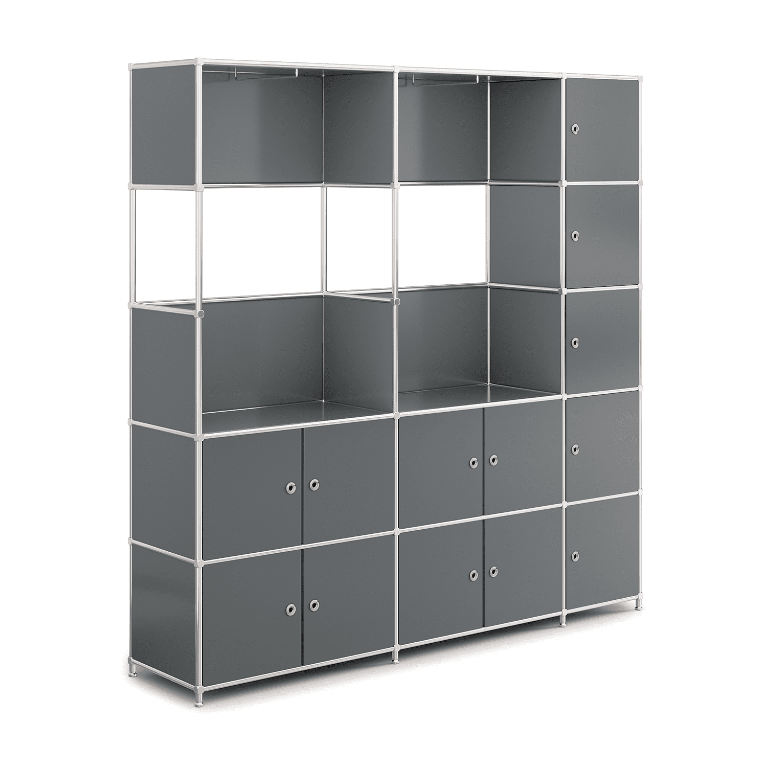 Garderobe in elegantem Dunkelgrau