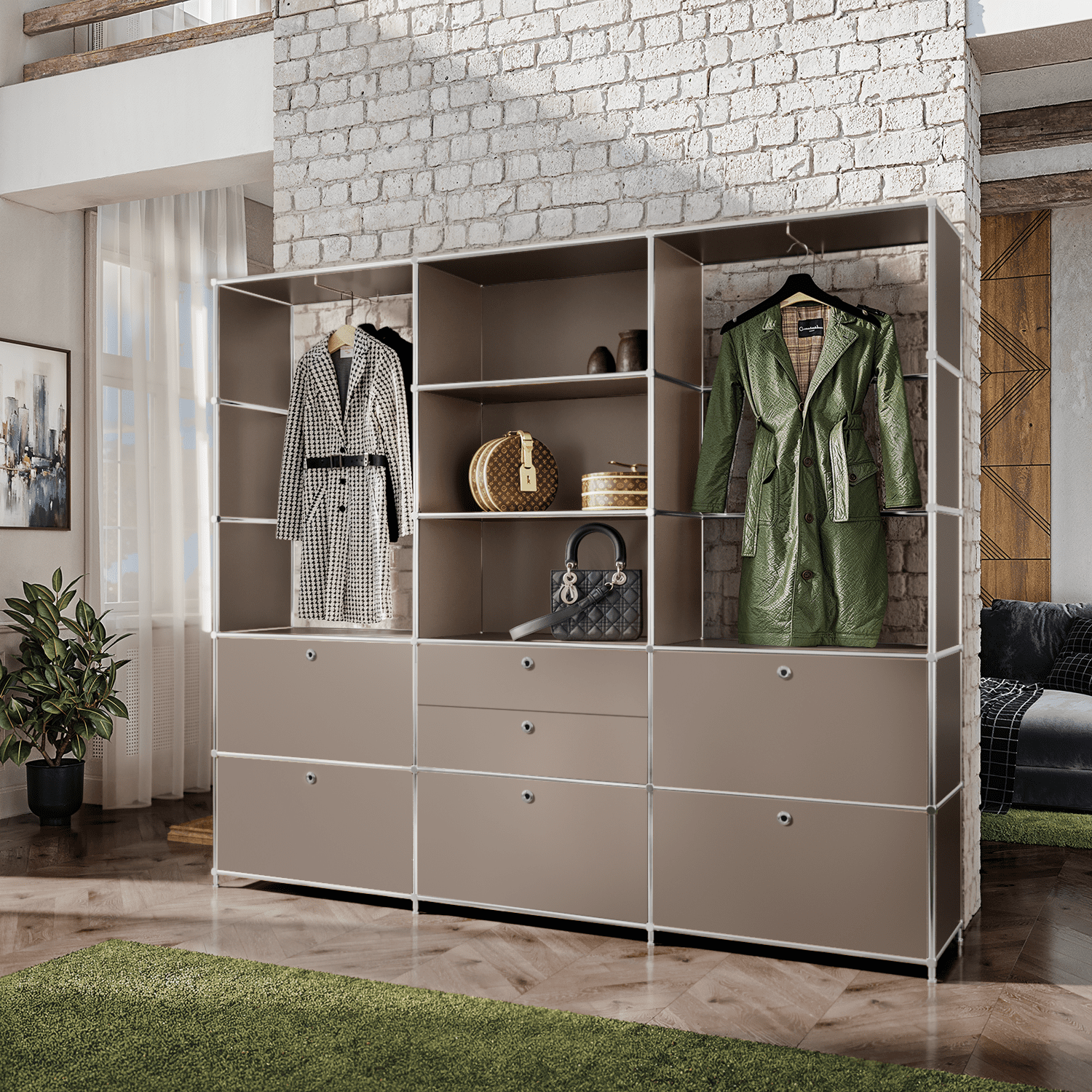 Garderobe in elegantem Taupe - Image 3