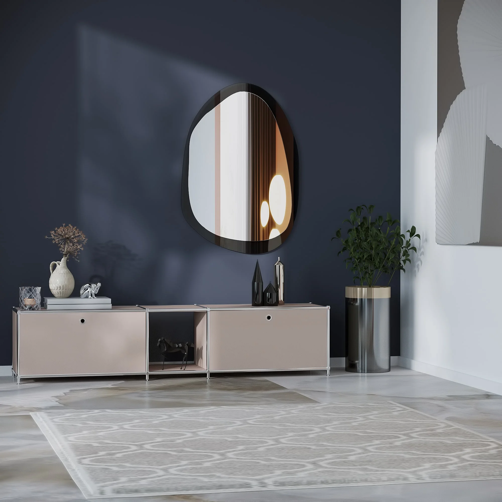 Lowboard in Taupe mit 2 Klappen - Image 2