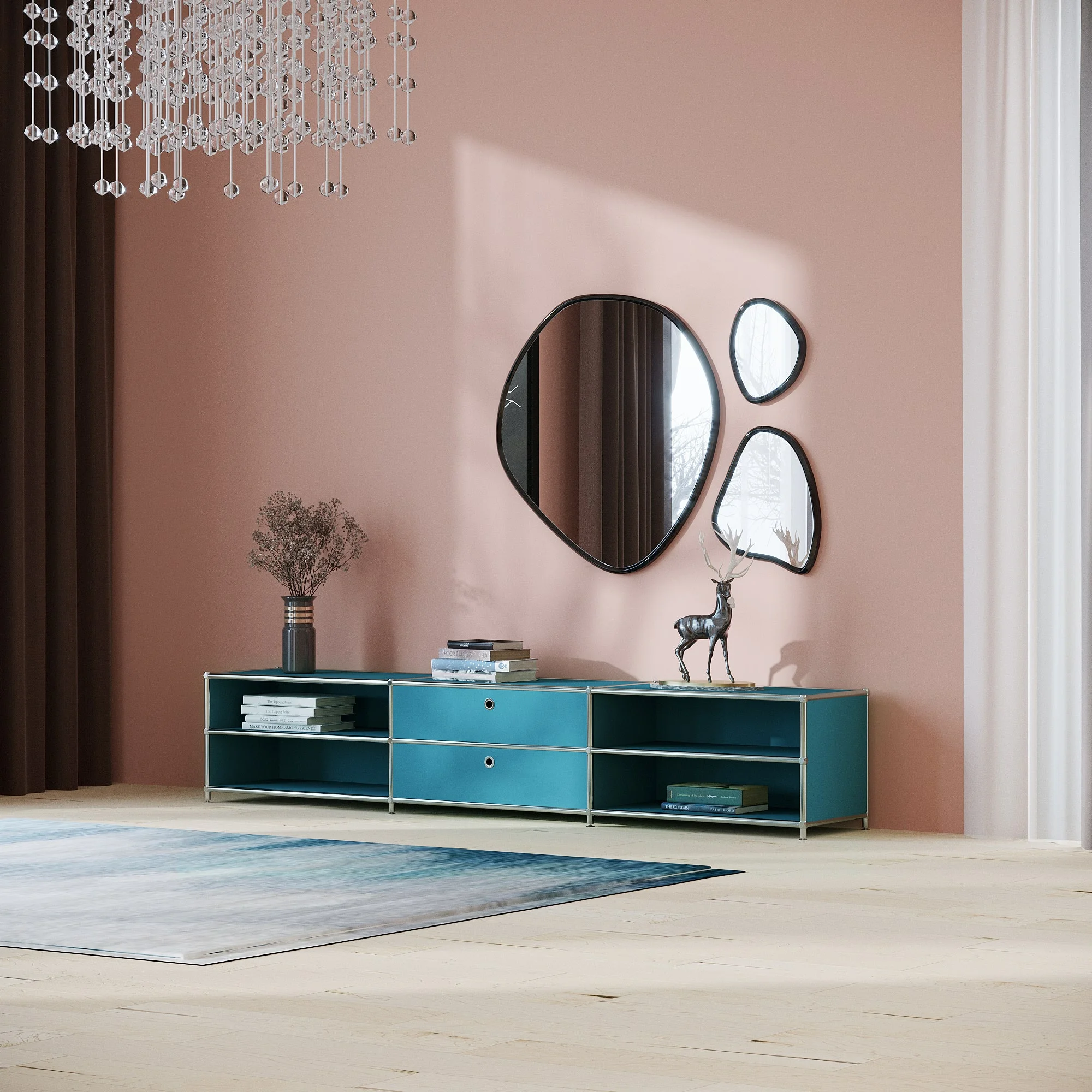 Lowboard in Petrol mit 2 Schubladen - Image 2