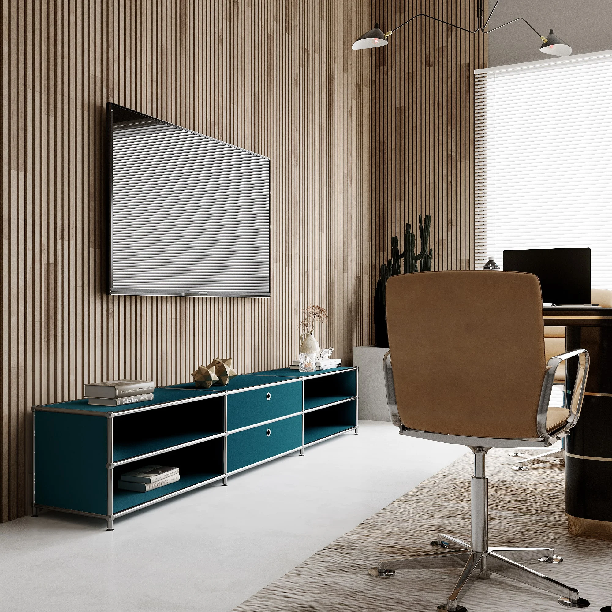 Lowboard in Petrol mit 2 Schubladen - Image 3